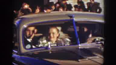 Montana (1939): Bride Is Waving To The Cameraman Before Entering Church For