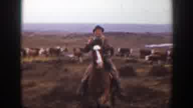 Montana (1939): Man Galloping On His Beautiful Brown Horse Around His Farm