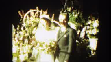 Montana (1939): Grainy Wedding Ceremony Footage Of The Bride And Groom In Front Of