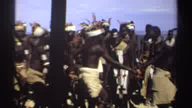 Sudan (1969): Group Of African Americans Doing A Dance Or Dance Wearing Gold Hats