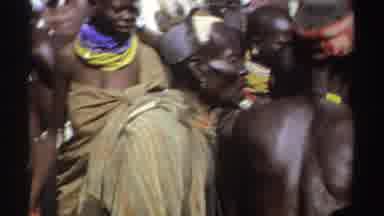 Sudan (1969): African Tribal Group Singing Dancing Together Traditional Clothes