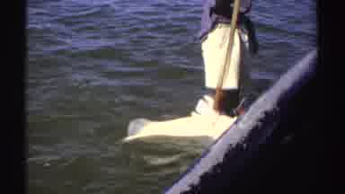 Sudan (1969): Men In The Sea Fishing Beside Fishing Boat