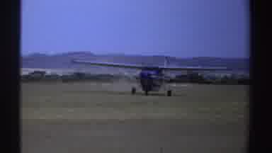 Sudan (1969): Propeller Plane Taxis On Grass Runway