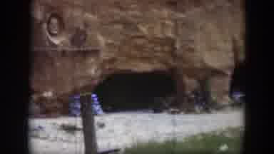 Utah (1951): Mountain Cave House Face Carved In Stone No People Haunted Place