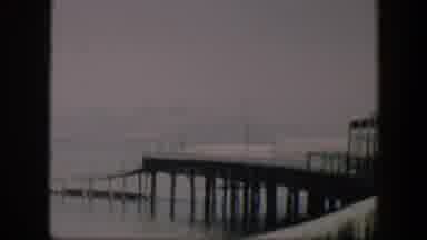 Utah (1951): Old Video Of Poor Quality Depicting A Pier On A Cloudy Day