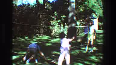 Toledo Ohio (1968): Children Playing Shuttlecock With A Makeshift Net In The Park