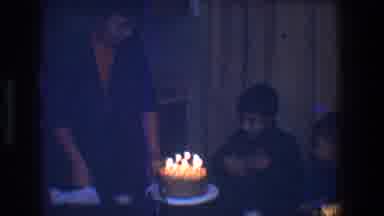 Toledo Ohio (1968): Happy Boy Laughing Singing His Birthday With A Cake Dad Hugs