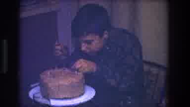 Toledo Ohio (1968): Birthday Boy Loving Birthday Candles On Tummy Satisfying