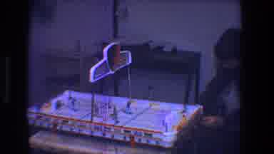Toledo Ohio (1968): Kid Plays A Table Football Alone