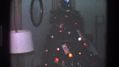 Toledo Ohio (1968): Christmas Tree With Full Of Lights With An Orange Light