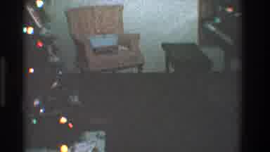 Toledo Ohio (1968): View Of Pale Orange Chair Sitting Near Decorated Christmas