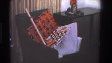Toledo Ohio (1968): Lounge Chair With Pillows And A Broom Leaning On The Chair