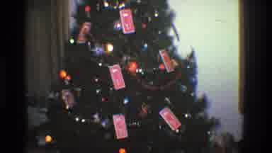 Toledo Ohio (1968): Christmas Tree View With Flashing Lights Christmas Gifts In