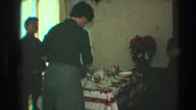 Toledo Ohio (1968): A Woman Stands Over A Table Covered With Festive Tableware