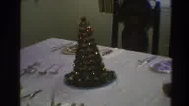 Toledo Ohio (1968): A Video Of A Mini Christmas Tree On A Dining Table