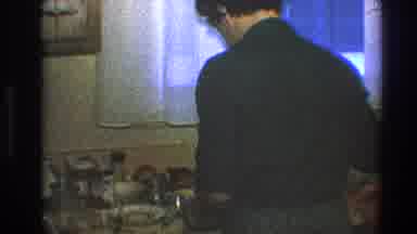 Toledo Ohio (1968): An Old Family Video Of Father Washing The Dishes