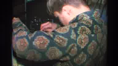 Toledo Ohio (1968): Christmas Eve Dinner Dad And Son Enjoying The Arrival Of The
