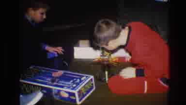 Toledo Ohio (1968): Two Children Sat On The Floor Playing A Game Of Spelunker With