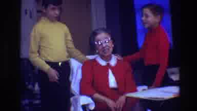 Toledo Ohio (1968): Old Woman Sitting On Chair Talking To Children In The
