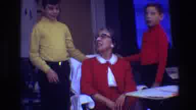 Toledo Ohio (1968): A Red Clothed Old Lady Talking To A Boy In A Yellow Long