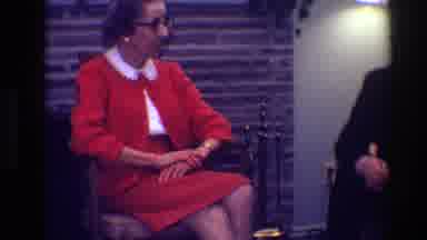 Toledo Ohio (1968): Old Lady Dress In Red And A Man In A Suit Holding A Small Red