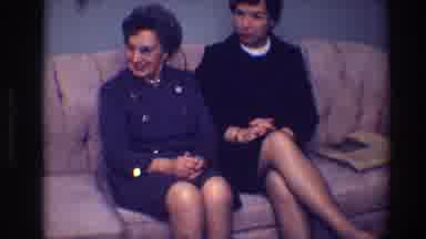 Toledo Ohio (1968): Vintage Footage Of Two Women Sitting Together On Couch And