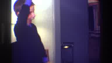 Toledo Ohio (1968): Very Happy Child Celebrating Christmas Pretends To Fall Down