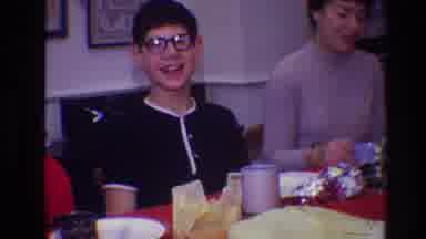 Toledo Ohio-1968: Two Boys and Woman at Family Dinner Table
