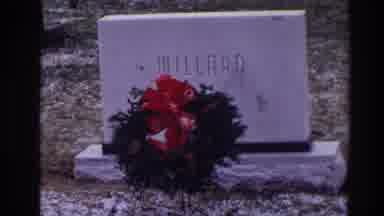 Toledo Ohio (1968): White Stone Gravestone In The Cemetery Named After Willard
