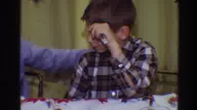 Toledo Ohio (1968): Boys Making Silly Faces At The Camera During A Family Party