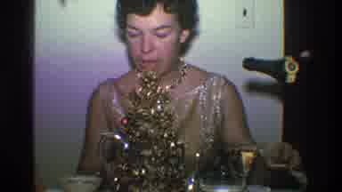 Toledo Ohio (1968): A Beautiful Woman Dressed Up Beautifully At Christmas Time