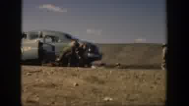 Texas-1951: Soldiers Give First Aid At The Scene Of A Automobile Accident On A
