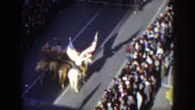 Texas (1951): People Parading On Horses On Holiday Holding The United States Flag