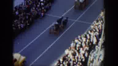 Texas (1951): Parade Of Vintage Wagon Day In The Streets Of An American City