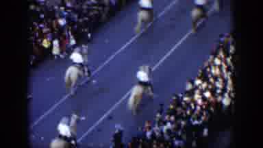 Texas (1951): Thousands Of People Watching A Big And Beautiful Horse Parade