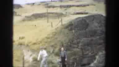 California (1937): Footage Of People Walking And Overview Of Mountain And Hills