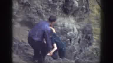 California (1937): Rescuers Intervene After A Fall