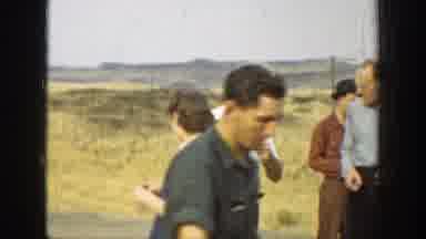 California (1937): A Group Of Friends Smoking A Cigarette In The Mountains On A