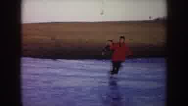 North Dakota (1953): Kids Ice Skating On A Frozen Pond