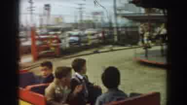 Los Angeles California (1961): One Kiddie Train in An Amusement Park