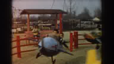 Los Angeles California (1961): Two Children Ride In A Plane On A Ride At A Fair