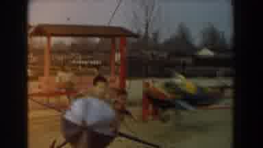 Los Angeles California (1961): Fair Ride With Children Seated In Twos In Small