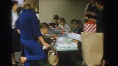 Los Angeles California (1961): Kids Eating Cake While Sitting At A Table