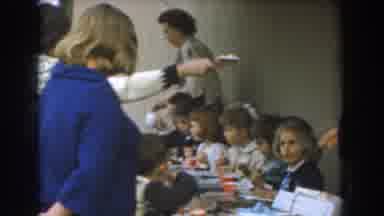 Los Angeles California (1961): School Dinner With Teachers And Kids