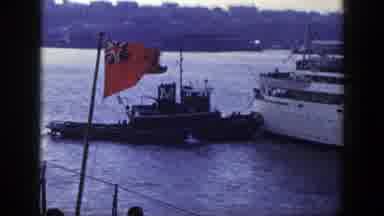 New York (1948): Ships In A River Or Barbour With One Flying The Red Ensign Flag