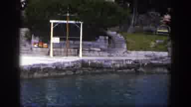 New York (1948): Someone Films A Stone Water Front While On A Boat