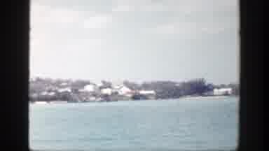 New York (1948): A Distant View Of A Ship Moving Quickly In The Water
