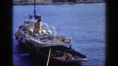 New York (1948): A Bunch Of Large Boats And Sailboats In A Large Body Of Water