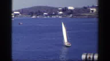 New York (1948): White Sailboats On A Smooth Clear Sea