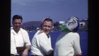 New York (1948): A Windy Day Of Boating With Family And Friends On The Lake
